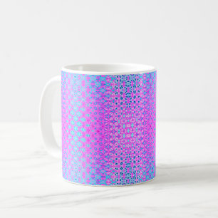 Magenta, Sky Blue und Navy Geometric Kaffeetasse