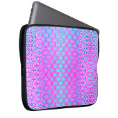 Magenta, Sky Blue und Navy Geometric Laptopschutzhülle (Vorne Rechts)