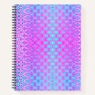 Magenta, Sky Blue und Navy Geometric Notizblock