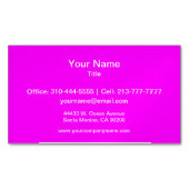 Magenta Solid Color Magnetische Visitenkarte (Vorderseite)