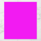 Magenta Solid Color Weinetikett (Einzelnes Label)