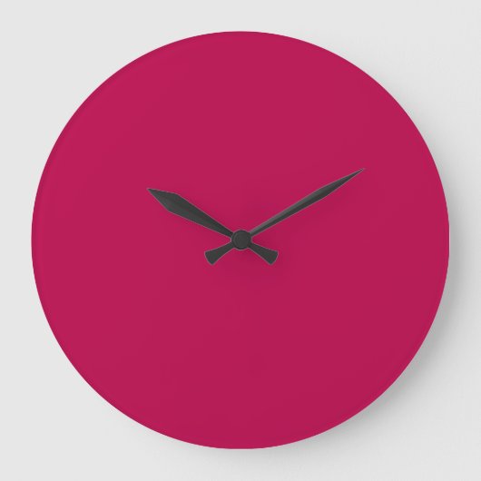 Magenta solide dunkel gesättigt große wanduhr (Vorderseite)