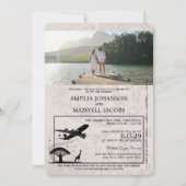 Magenta South Africa Passport Wedding Einladung (Vorderseite)