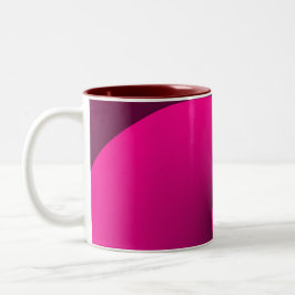 Magenta Spiral Monogram Modern Trendy Chic Zweifarbige Tasse