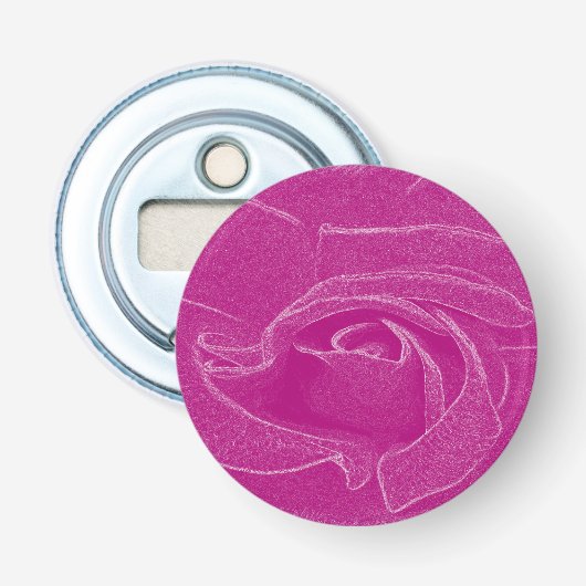 Magenta-Spitzen-Rose Flaschenöffner (Vorderseite)
