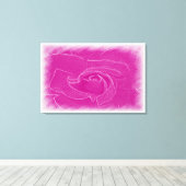 Magenta-Spitzen-Rose Leinwanddruck (Insitu (Holzboden))