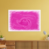 Magenta-Spitzen-Rose Leinwanddruck (Insitu (Wohnzimmer))