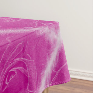 Magenta-Spitzen-Rose Tischdecke