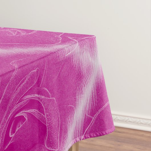 Magenta-Spitzen-Rose Tischdecke (Beispiel)
