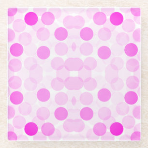 Magenta Spots Muster Glasuntersetzer