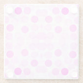 Magenta Spots Muster Glasuntersetzer (Rückseite)