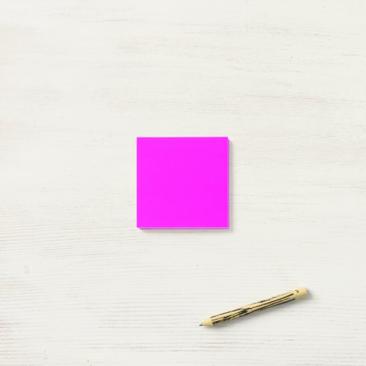 Magenta Square Postit Notes Post-it Klebezettel (Auf Schreibtisch)
