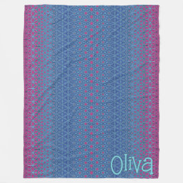 Magenta Star Metamorphic Fleecedecke