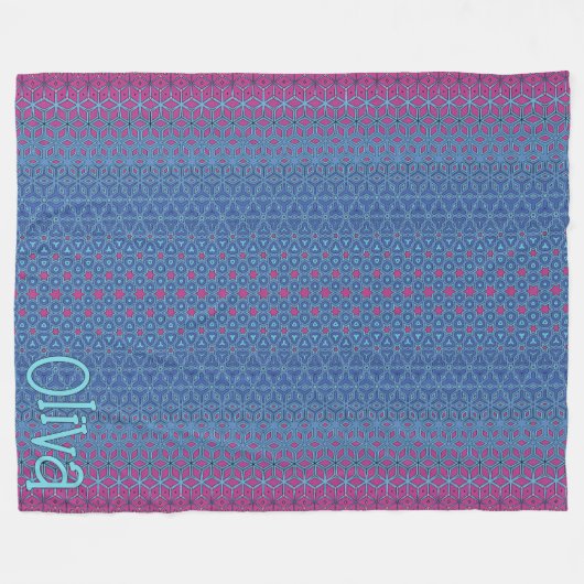Magenta Star Metamorphic Fleecedecke (Vorderseite (Horizontal))