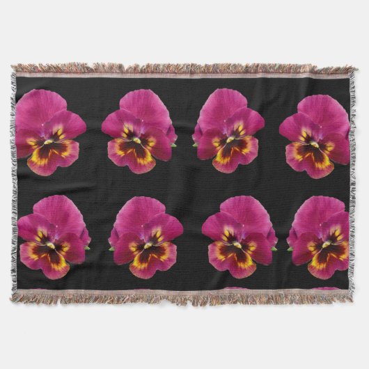 Magenta-Stiefmütterchen auf Schwarz, Decke (Vorderseite)