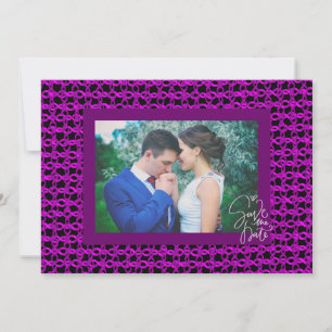 Magenta Strick Rope Krawatte des Knotens Save the  Date