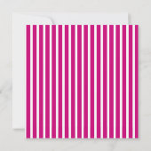 Magenta Stripes Baby Foto Geburtsstunde Ankündigung (Rückseite)