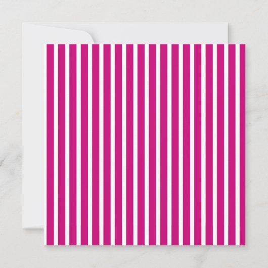 Magenta Stripes Baby Foto Geburtsstunde Ankündigung (Rückseite)