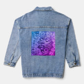 Magenta Surrealismus Jeansjacke (Rückseite)