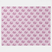 Magenta Swing Silhouette Pattern auf Lavendel Fleecedecke (Vorderseite (Horizontal))