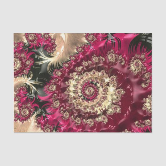 Magenta Swirling Fraktal Seidenpapier (Vorderseite)