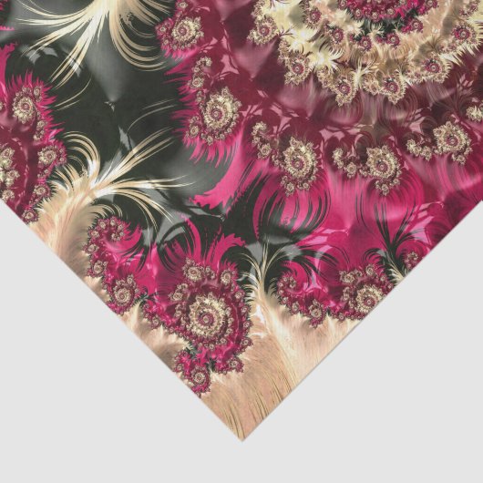 Magenta Swirling Fraktal Seidenpapier (Ausschnitt)