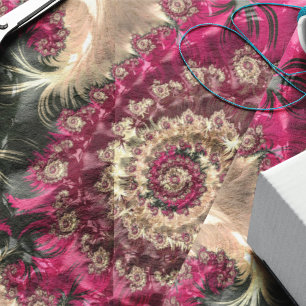 Magenta Swirling Fraktal Seidenpapier