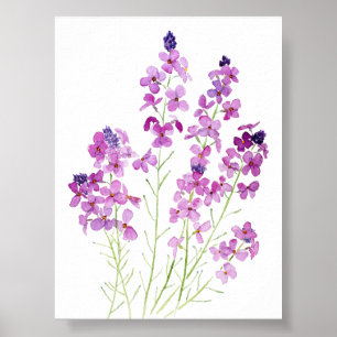Magenta Tapeten Aquarell Poster