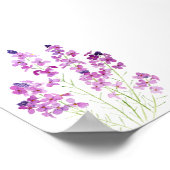 Magenta Tapeten Aquarell Poster (Ecke)