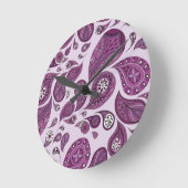 Magenta Teardrops Clock Runde Wanduhr (Winkel)