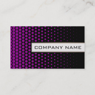 Magenta Techno Dots Elegante Moderne Schwarz Visitenkarte