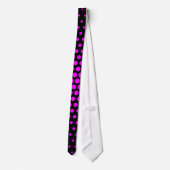 Magenta Techno Dots Modern Black Krawatte (Rückseite)