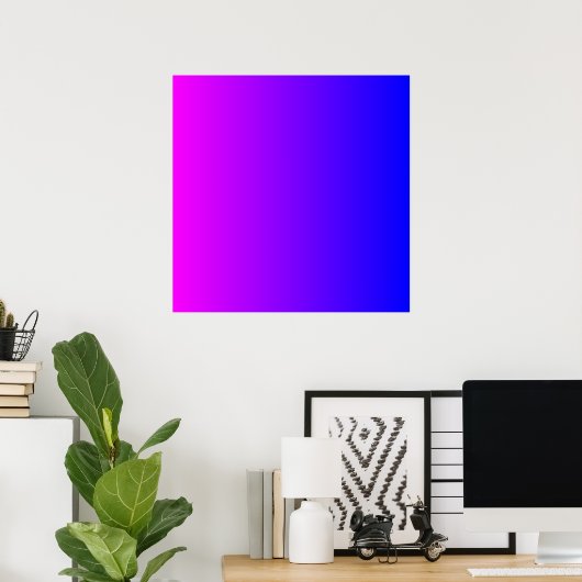 Magenta to Blue Gradient Poster (Heimbüro)