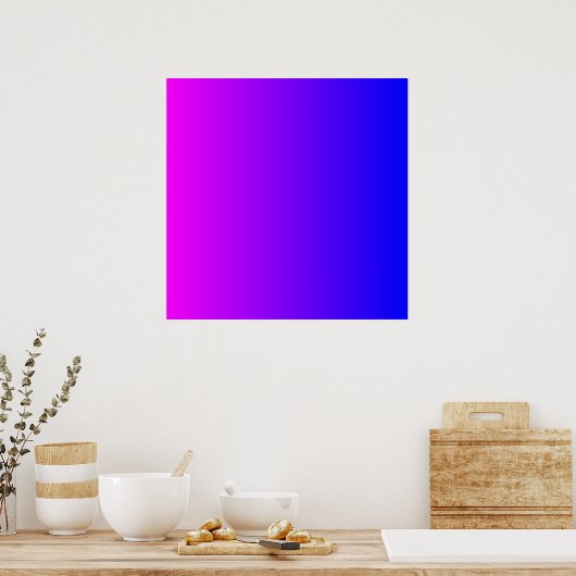 Magenta to Blue Gradient Poster (Küche)