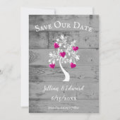 Magenta Tree of Ankündigung Datum freihalten (Vorderseite)