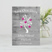 Magenta Tree of Ankündigung Datum freihalten (Stehend Vorderseite)