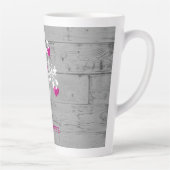 Magenta Tree of Hearts Personalisierte Latte Tasse (Rechts)