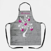Magenta Tree of Hearts Personalisierte Schürze (Vorderseite)