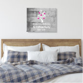 Magenta Tree of Hearts Wedding Canvas Print Leinwanddruck (Insitu (Schlafzimmer))