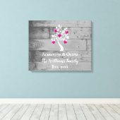 Magenta Tree of Hearts Wedding Canvas Print Leinwanddruck (Insitu (Holzboden))