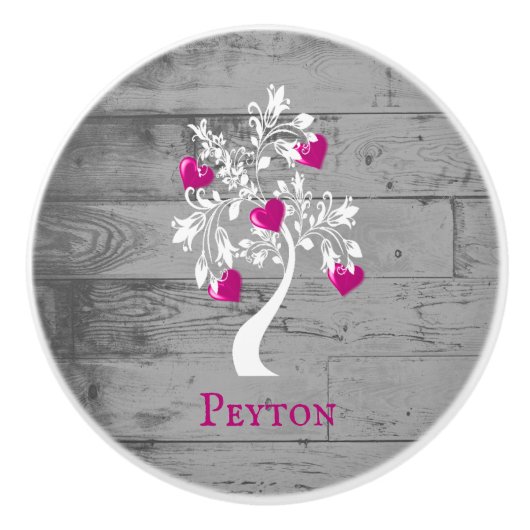 Magenta Tree Personalisierte Keramik Knob Keramikknauf (Vorderseite)