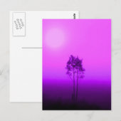 Magenta Trees Postcard Postkarte (Vorne/Hinten)