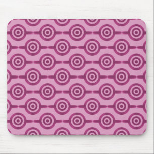 Magenta Trendy Circles Mousepad