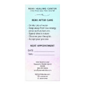 *~* Magenta Türkis Minze Black Glitzer REIKI Werbekarte (Hinten)