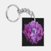 Magenta und aquamarine Hydrangeas Beste Tante alle Schlüsselanhänger (Vorderseite links)