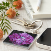 Magenta und aquamarine Hydrangeas Beste Tante alle Schlüsselanhänger (Vorderseite rechts)