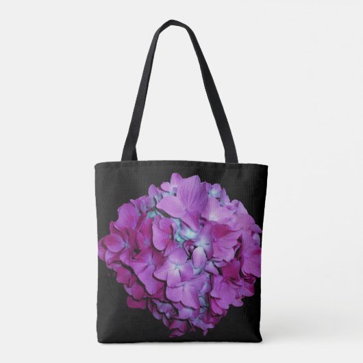 Magenta und aquamarine Hydrangeas Beste Tante alle Tasche (Rückseite)