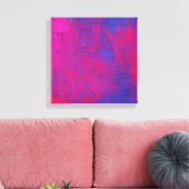 Magenta und Blue Abstrakt Painting Leinwanddruck (Insitu (Wohnzimmer))