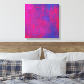 Magenta und Blue Abstrakt Painting Leinwanddruck (Insitu (Schlafzimmer))
