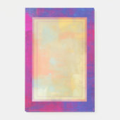 Magenta und Blue Abstrakt Painting Post-it Klebezettel (Vorderseite)